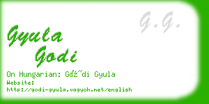 gyula godi business card